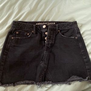AE Black jean mini skirt